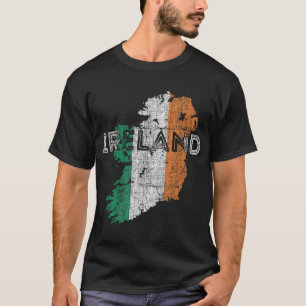 Camiseta Mapa y recuerdo de bandera irlandeses - Irlanda en