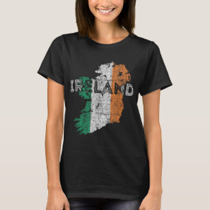 Camiseta Mapa y recuerdo de bandera irlandeses - Irlanda en
