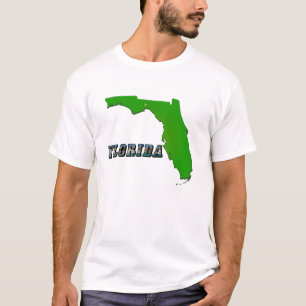 Camiseta Mapa y texto del estado de Florida
