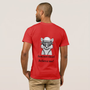 Camiseta Mapache Adorable con Sombrero Safari