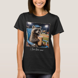 Camiseta Mapache Ahora Vivo Aquí