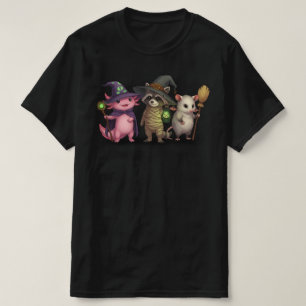 Camiseta Mapache Ajolote Espeluznante   Mordiscos de Hallow