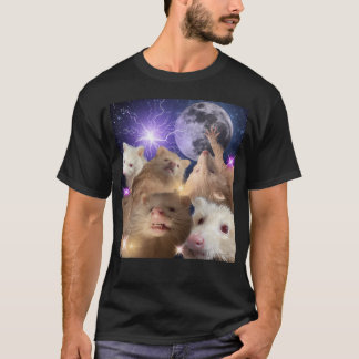 Camiseta Mapache Albino Divertido y Chocante
