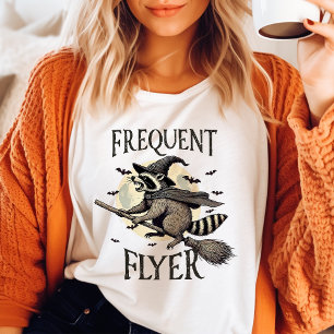 Camiseta Mapache Antiguo de Halloween de Viajero Frecuente