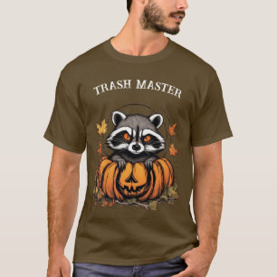 Camiseta Mapache Basurero y calabaza Divertido Halloween