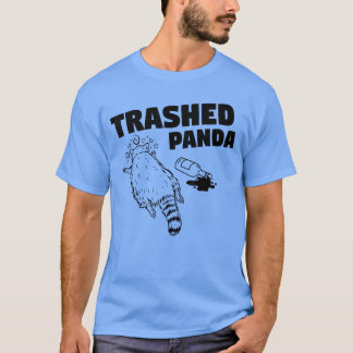 Camiseta Mapache Borracho Divertido Panda Basura