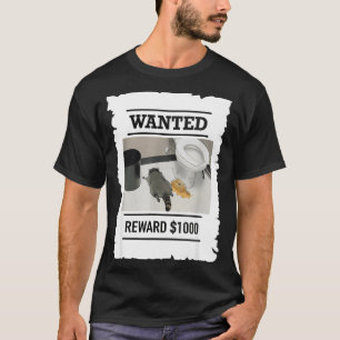 Camiseta Mapache Borracho Divertido Recompensa Deseada $100