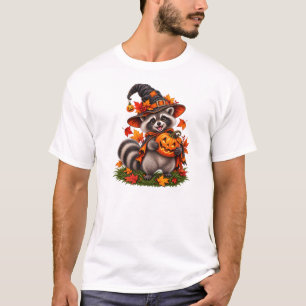 Camiseta Mapache bruja de Halloween espeluznante: magia de