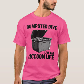 Camiseta Mapache Buzo en Contenedores de Basura Amigo Resca