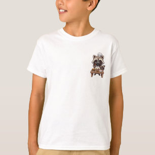 Camiseta Mapache Chef Fotografiando Comida Niños