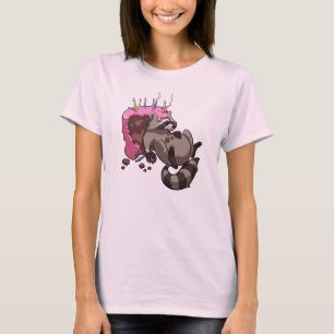 Camiseta Mapache codicioso por completo del dibujo animado