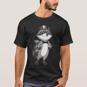 Camiseta Mapache como novio con corbata