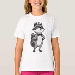 Camiseta Mapache como novio con corbata