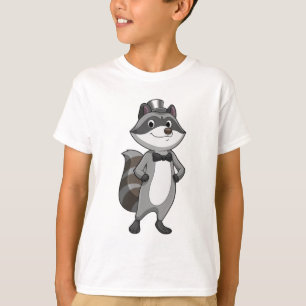 Camiseta Mapache como novio con corbata