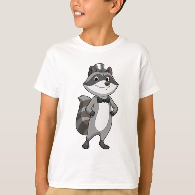 Camiseta Mapache como novio con corbata (Anverso)