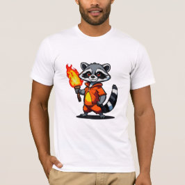 Camiseta Mapache con antorcha