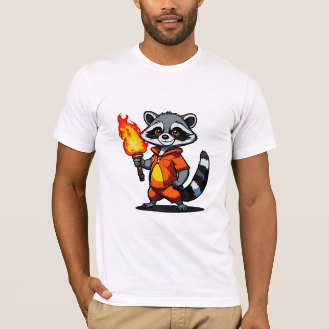 Camiseta Mapache con antorcha (Anverso)