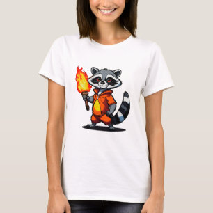 Camiseta Mapache con antorcha