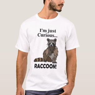 Camiseta Mapache Curioso Divertido