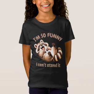 Camiseta Mapache De Dibujos Animados Riéndose Juguetonament