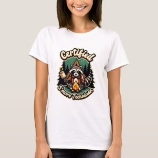 Camiseta Mapache de franela Experto en S’mores – Noche de f