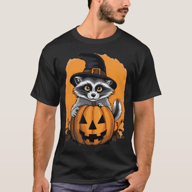 Camiseta Mapache de Halloween (Anverso)