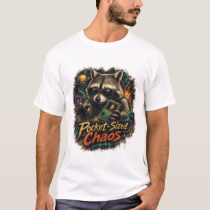 Camiseta Mapache de juegos retro de caos de tamaño bolsillo