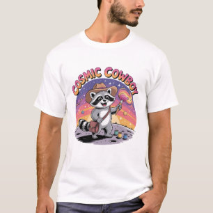 Camiseta Mapache de la Basura Vaquero Espacial Artista Luna