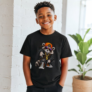 Camiseta Mapache de Streetwear Divertido Hip Hop Genial