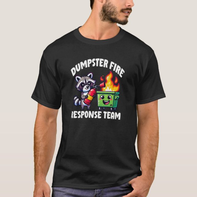 Camiseta Mapache del Equipo de Respuesta de Contenedor de F (Anverso)