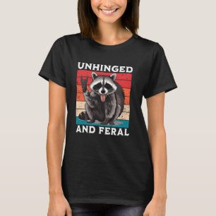 Camiseta Mapache Desquiciado Y Feral Verano Mapache Niño B