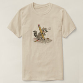 Camiseta Mapache Dibujado a Mano