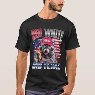 Camiseta Mapache Divertido 4 De Julio De EE. UU. Patriótico