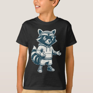 Camiseta Mapache Divertido 67 Meme Seis Siete