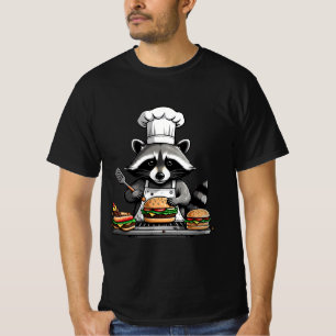 Camiseta Mapache divertido de barbacoa dando vuelta a hambu