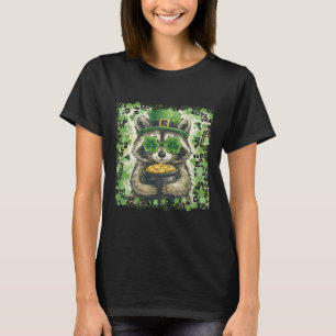 Camiseta Mapache divertido de leopardo vintage día de San P