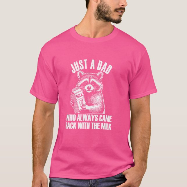 Camiseta Mapache divertido del Día del Padre, Leche diverti (Anverso)