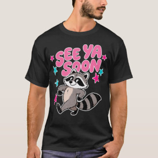 Camiseta Mapache Divertido Hasta Luego Mapache Estrella Fra