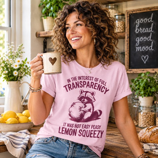 Camiseta Mapache Divertido Limón Fácil de Exprimir (Subido por el creador)