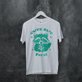 Camiseta Mapache divertido pero feroz en acuarela