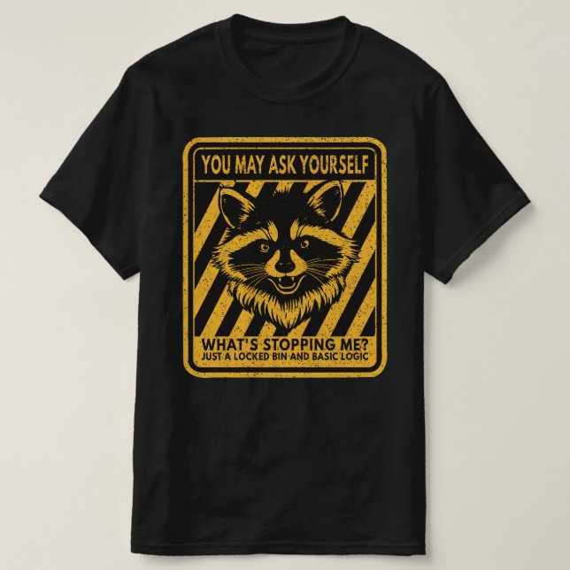 Camiseta Mapache Divertido Qué Me Detiene Mapache Basurero (Diseño del anverso)