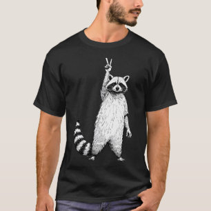 Camiseta Mapache divertido retro