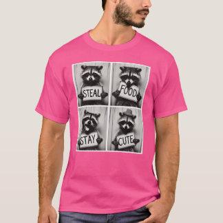 Camiseta Mapache Divertido Roba Comida Sigue siendo amigo L