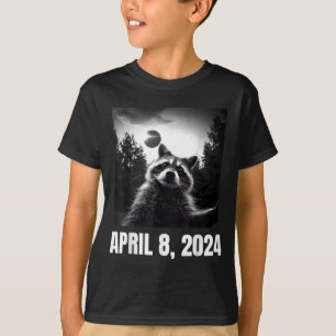 Camiseta Mapache Divertido Selfie Eclipse Solar Total