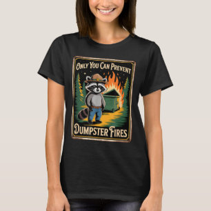 Camiseta Mapache divertido, solo tú puedes prevenir incendi