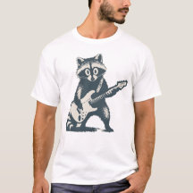 Mapache Divertido Tocando Guitarra Eléctrica