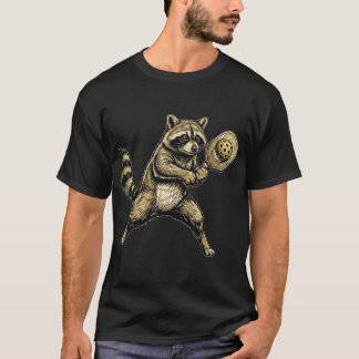 Camiseta Mapache Divertido y Lindo Jugando Pickleball Vinta