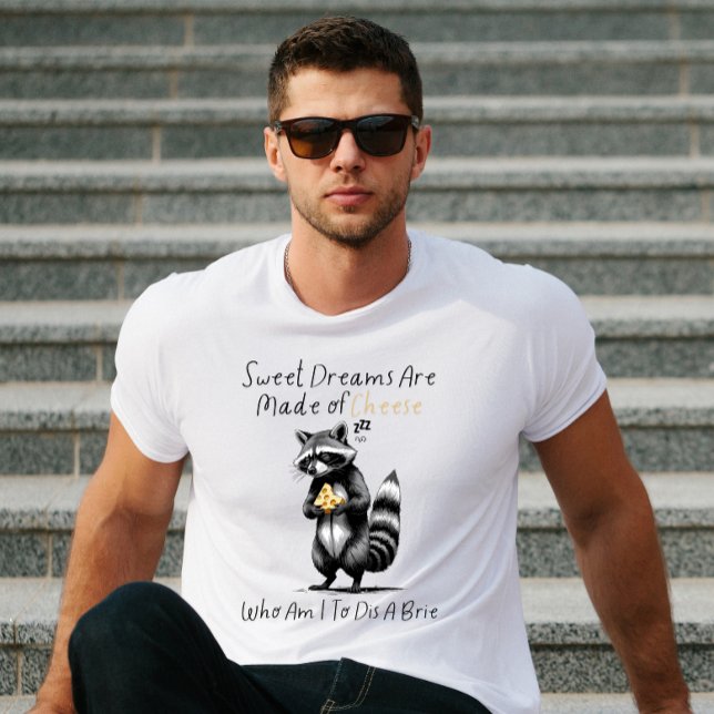 Camiseta Mapache Dormilón con Queso – Animal Divertido y Li (Subido por el creador)