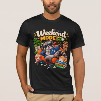 Camiseta Mapache en Modo Fin de Semana – Animal Divertido y
