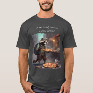 Camiseta Mapache encuentra una pizza perfectamente buena en